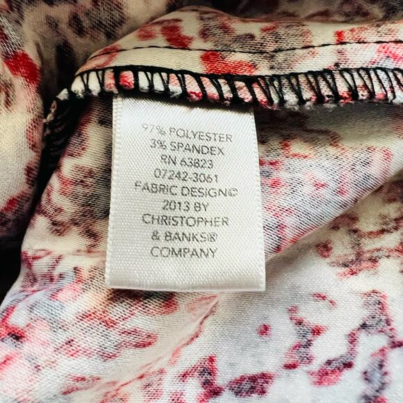 Christopher Banks Woman’s Petite Large Jacket Softshell Red Black White - Picture 6 of 6